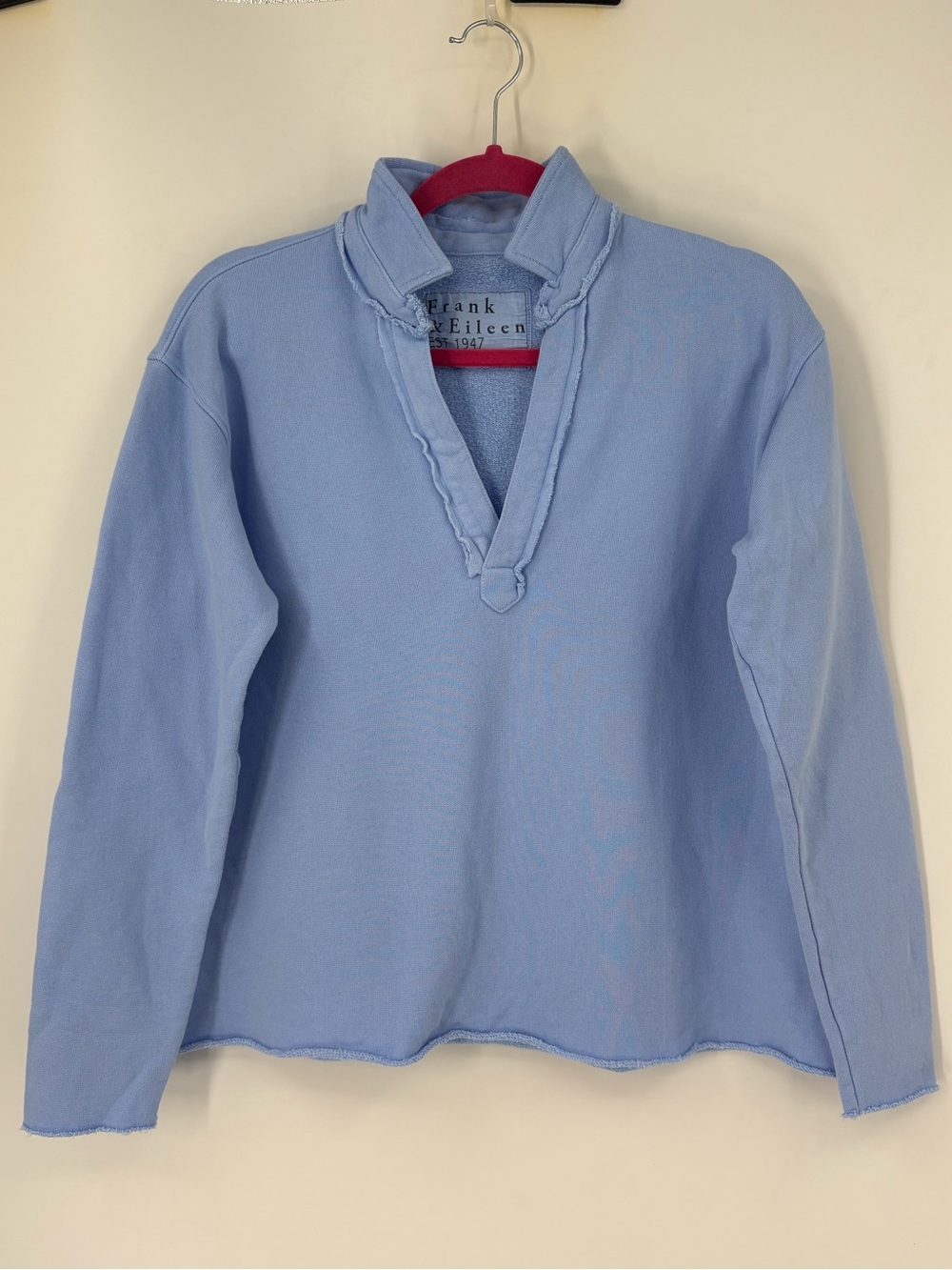 Frank & Eileen Patrick Henley Popover Triple Terry Blue Small